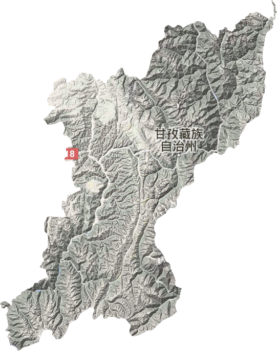 康定市地形圖