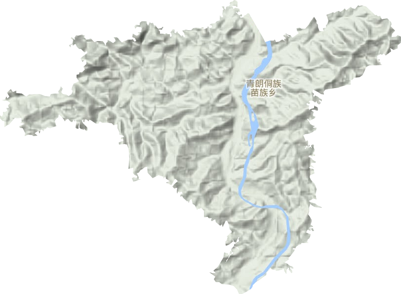 青朗侗族苗族鄉地形圖