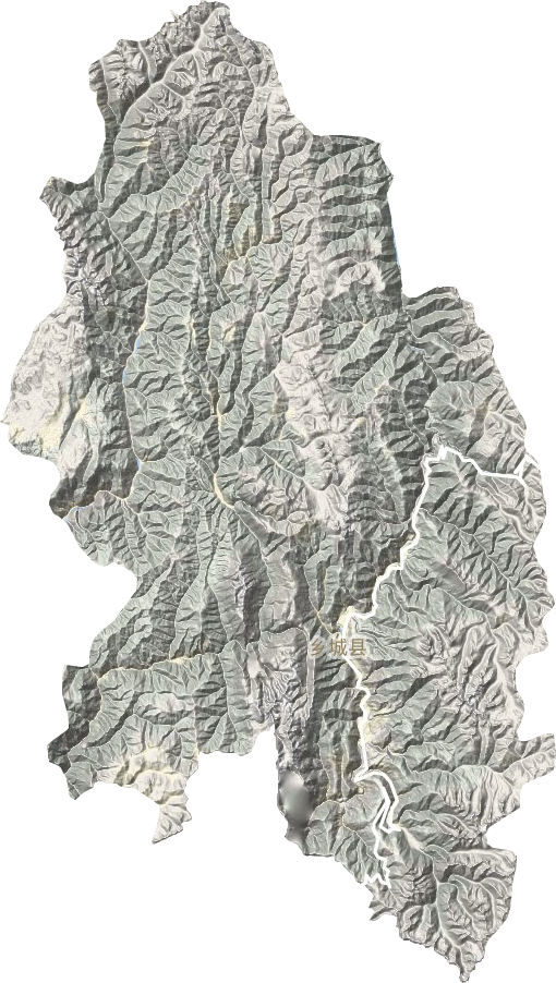 鄉城縣地形圖