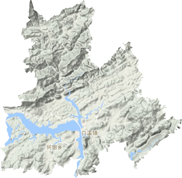 白溪鎮地形圖