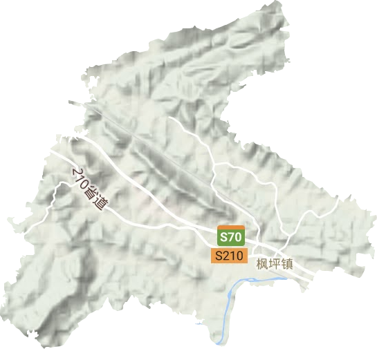 楓坪鎮地形圖
