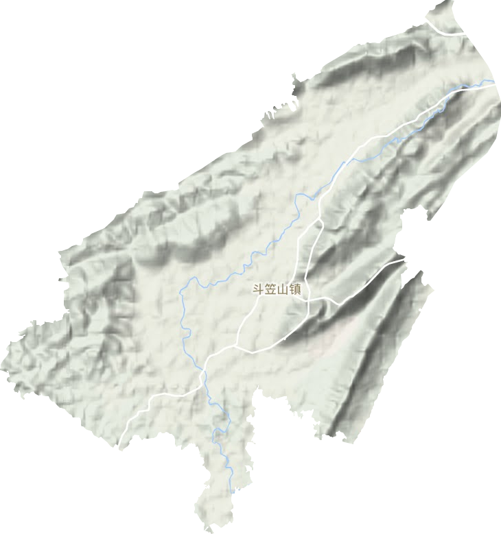 斗笠山鎮(zhèn)地形圖