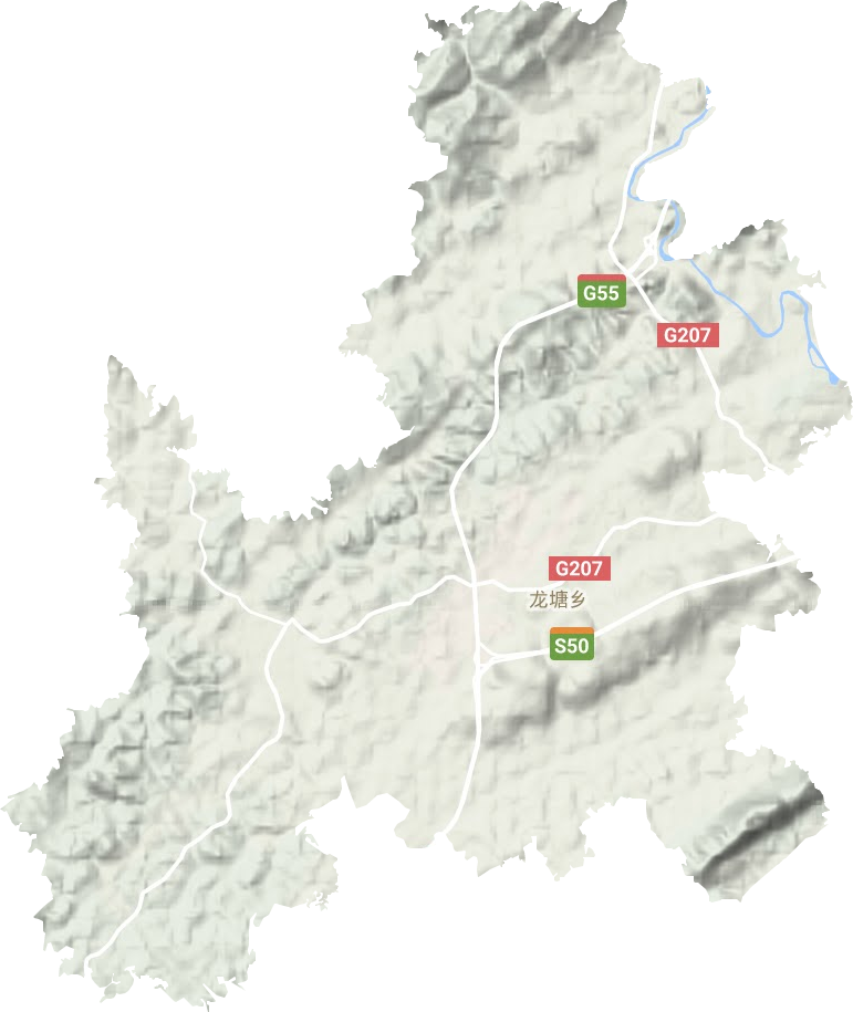 龍塘鎮地形圖