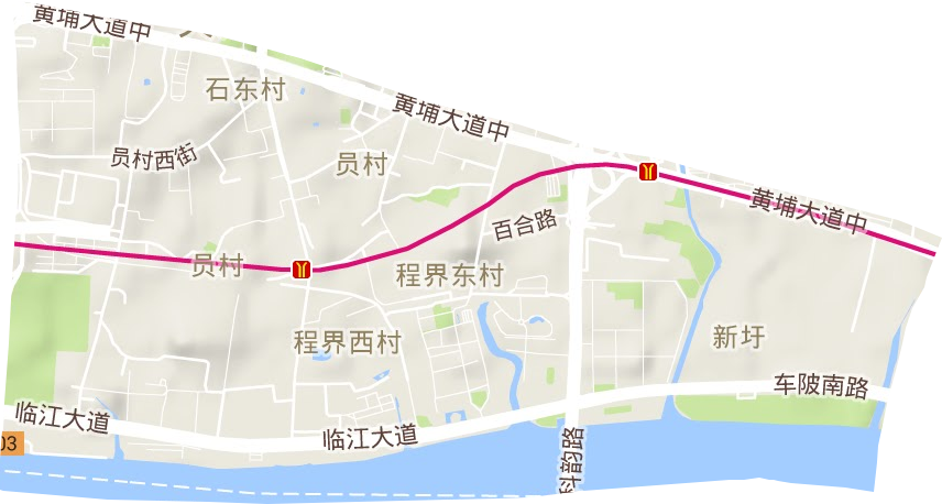 員村街道地形圖