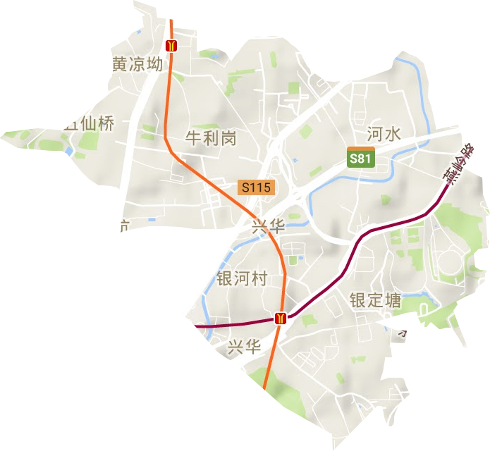 興華街道地形圖