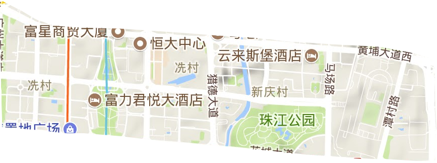 冼村街道地形圖