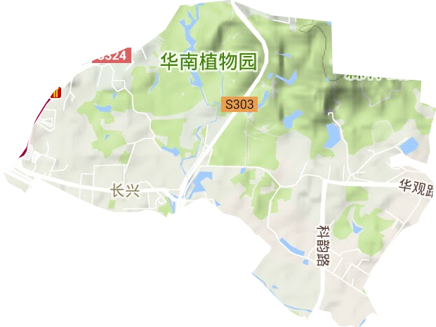 長興街道地形圖