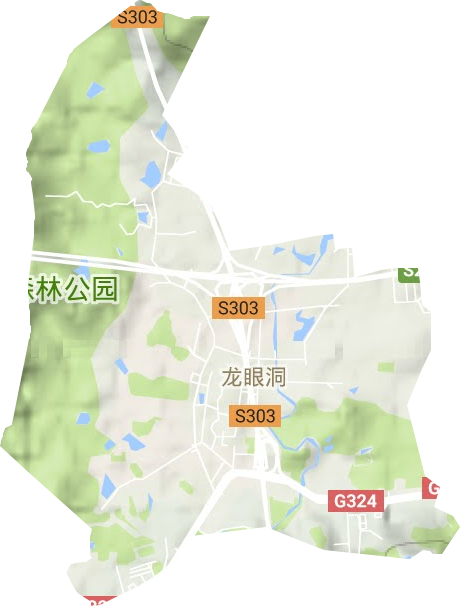 龍洞街道地形圖