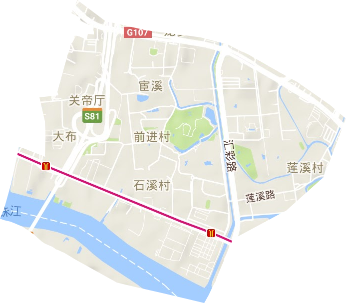 前進(jìn)街道地形圖