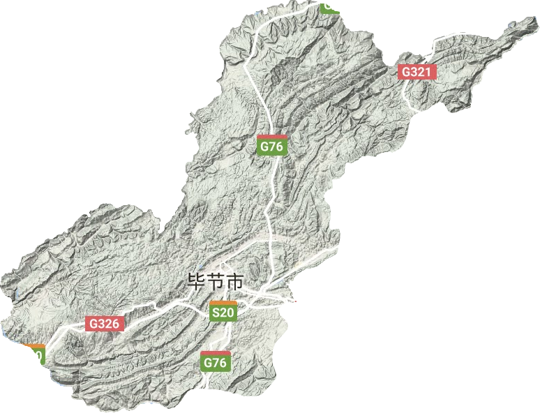 七星關區地形圖