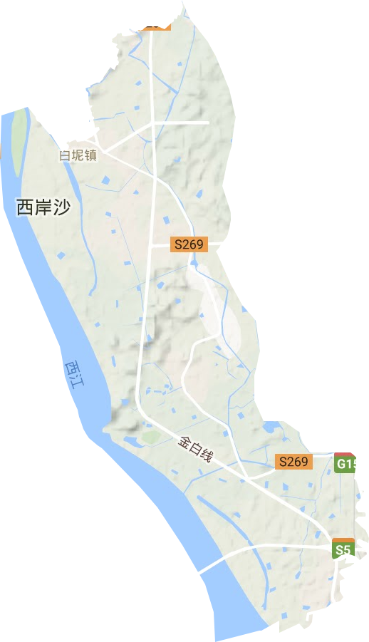白坭鎮(zhèn)地形圖