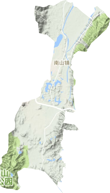 南山鎮(zhèn)地形圖