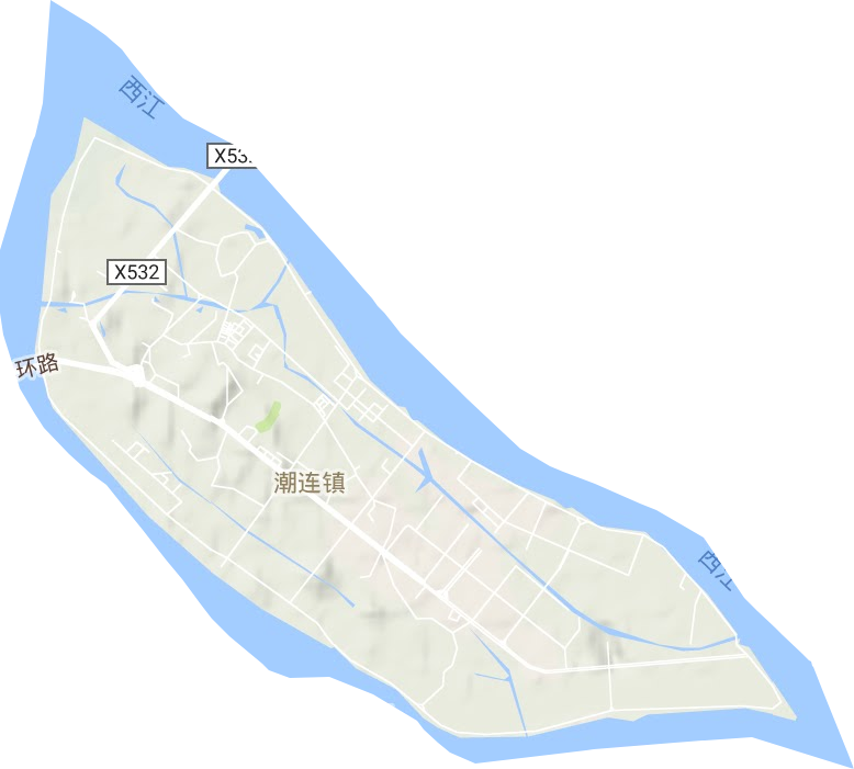 潮連街道地形圖