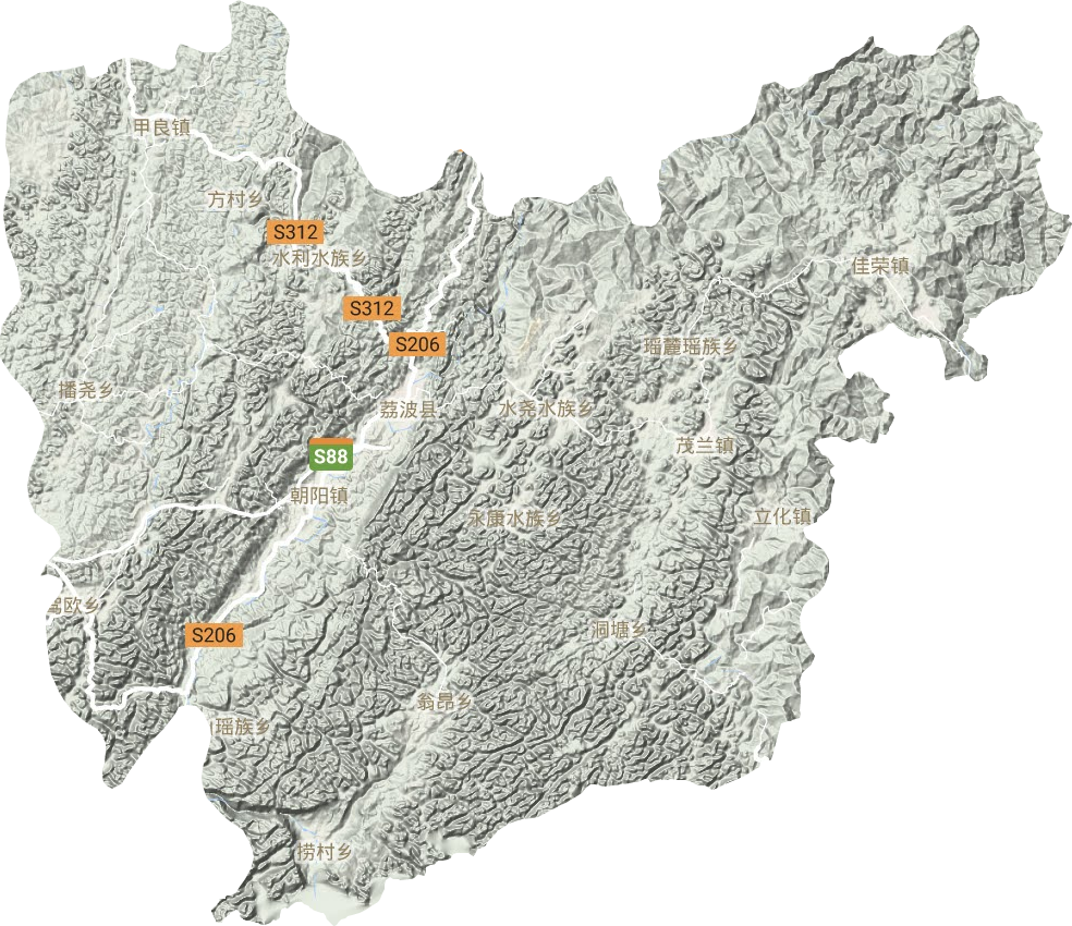 荔波縣地形圖