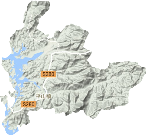 平山鎮地形圖