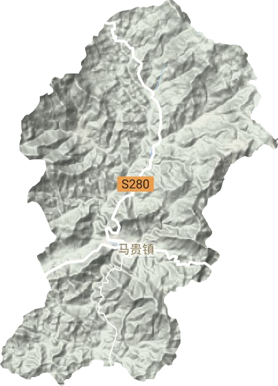 馬貴鎮(zhèn)地形圖