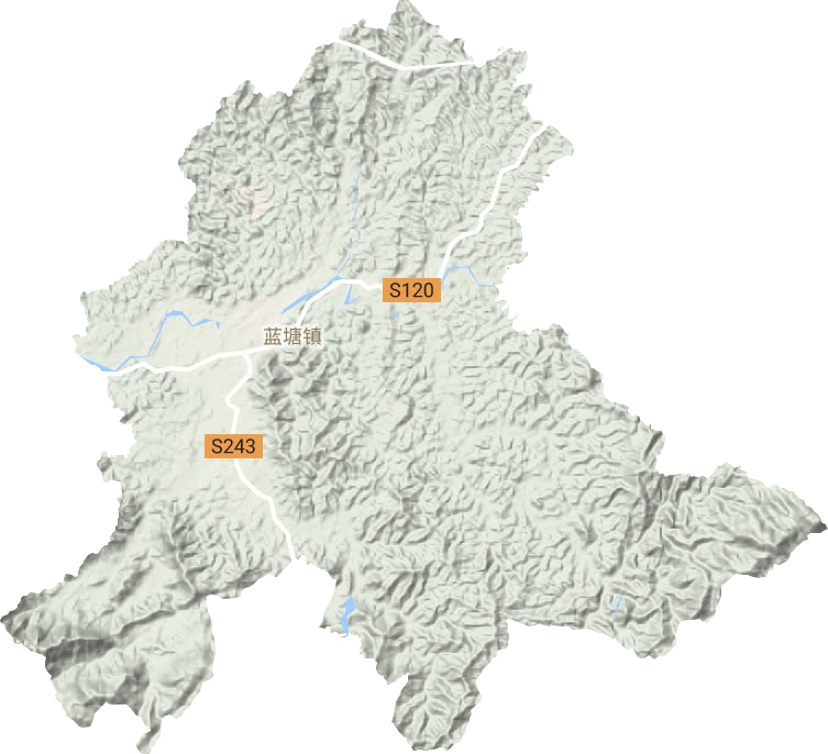 藍塘鎮(zhèn)地形圖