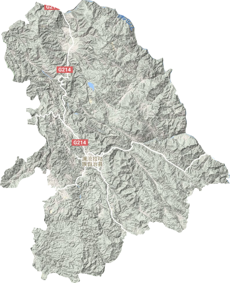 瀾滄拉祜族自治縣地形圖