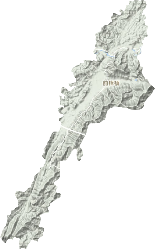 前鋒鎮(zhèn)地形圖