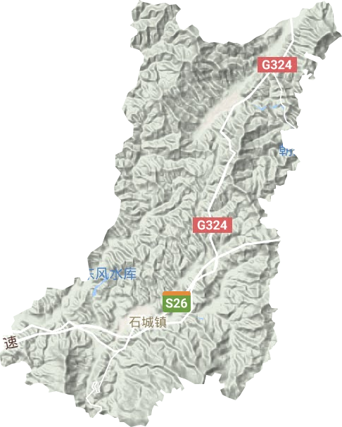 石城鎮(zhèn)地形圖