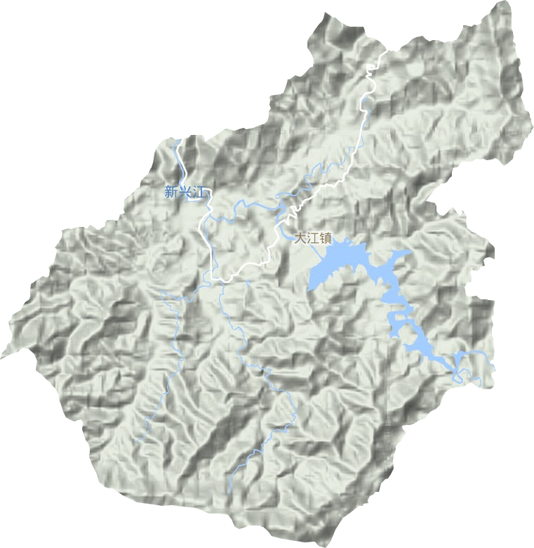 大江鎮(zhèn)地形圖