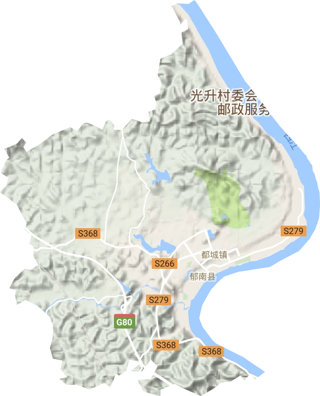 都城鎮(zhèn)地形圖