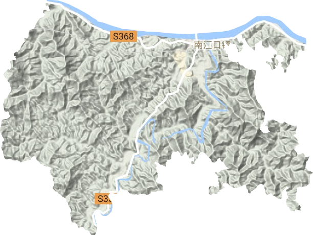 南江口鎮地形圖