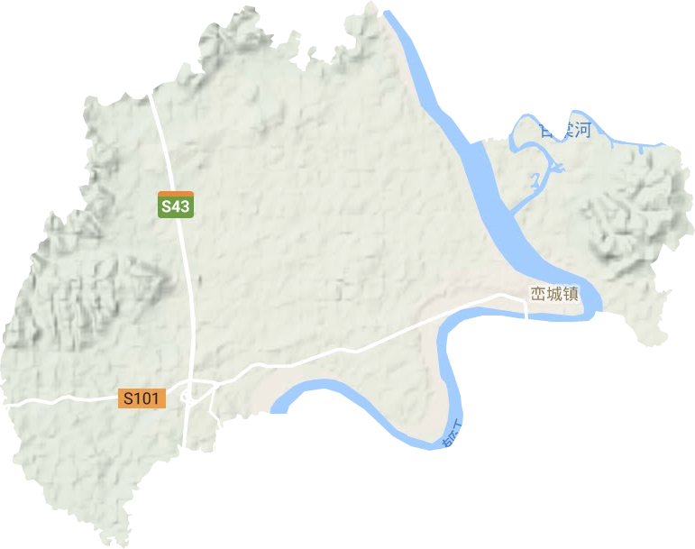 巒城鎮地形圖