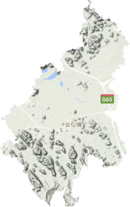 會仙鎮地形圖