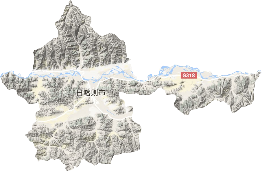 桑珠孜區(qū)地形圖