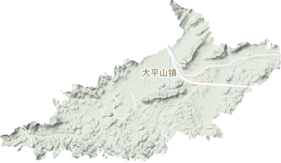 大平山鎮地形圖