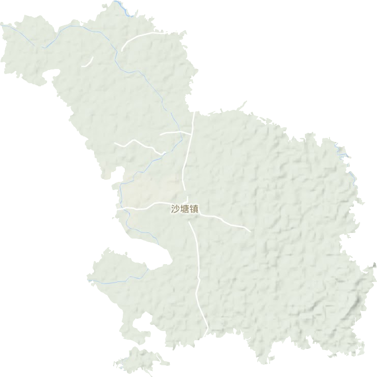 沙塘鎮(zhèn)地形圖