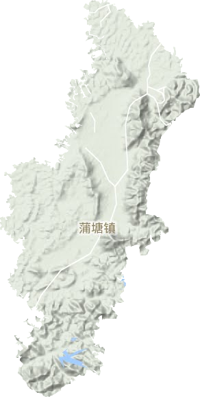 蒲塘鎮地形圖