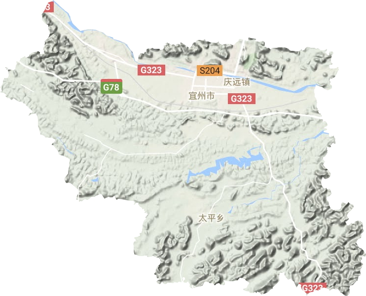 慶遠鎮地形圖