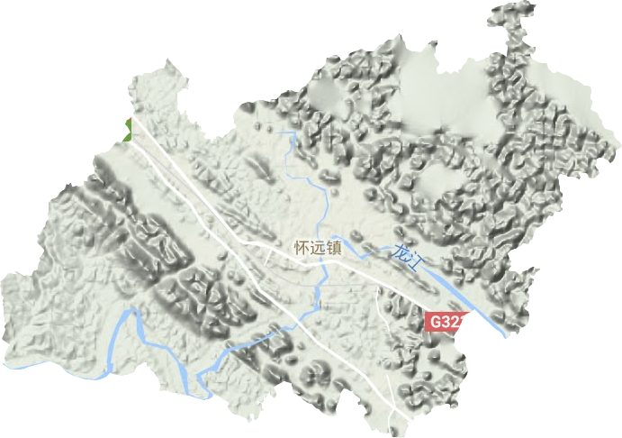 懷遠鎮(zhèn)地形圖