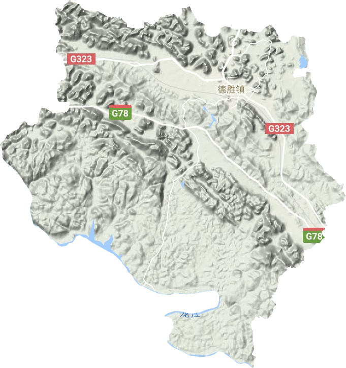 德勝鎮(zhèn)地形圖