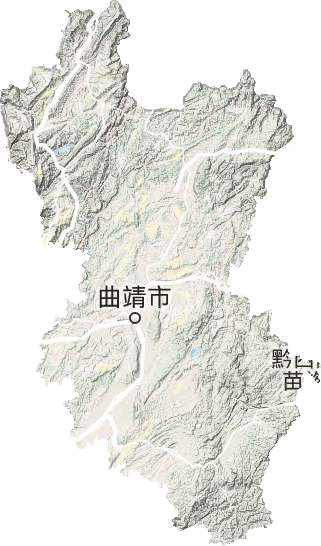 曲靖市地形圖