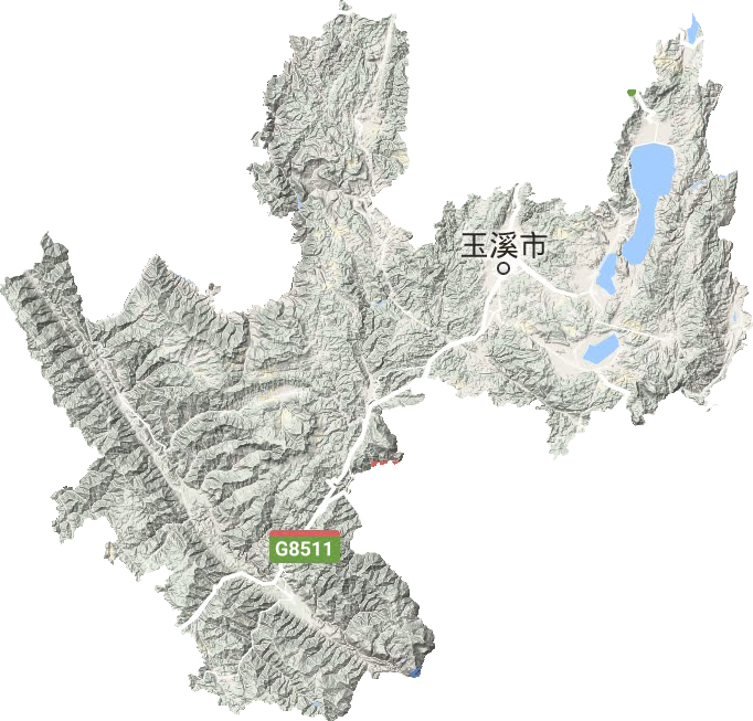 玉溪市地形圖