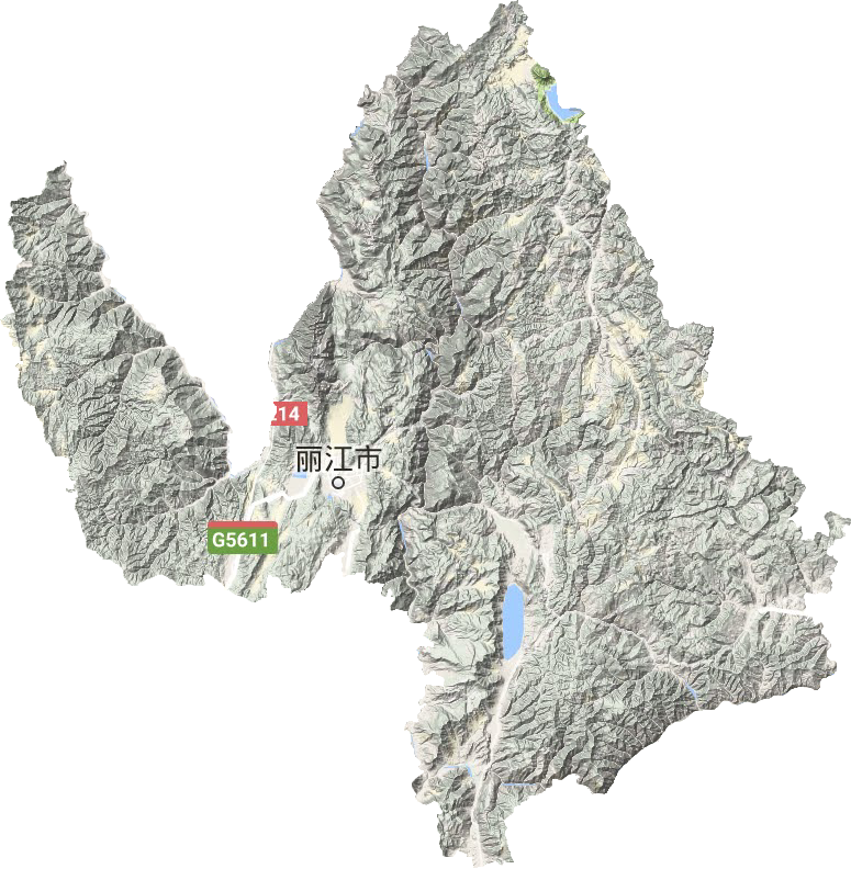 麗江市地形圖