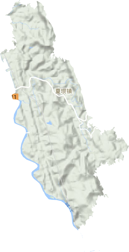 夏壩鎮地形圖