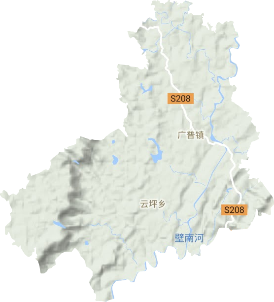 廣普鎮地形圖