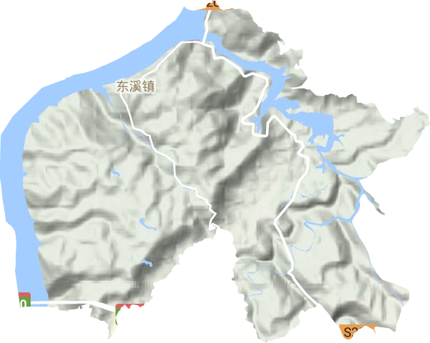 東溪鎮(zhèn)地形圖