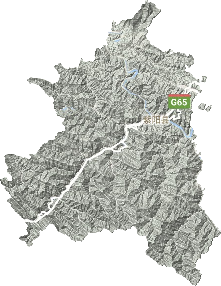 紫陽縣地形圖
