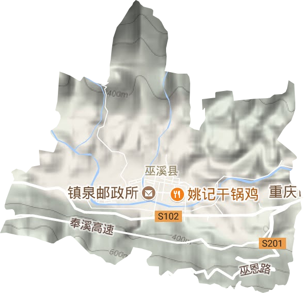 柏楊街道地形圖