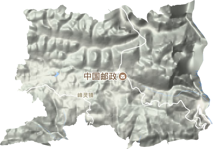 峰靈鎮(zhèn)地形圖