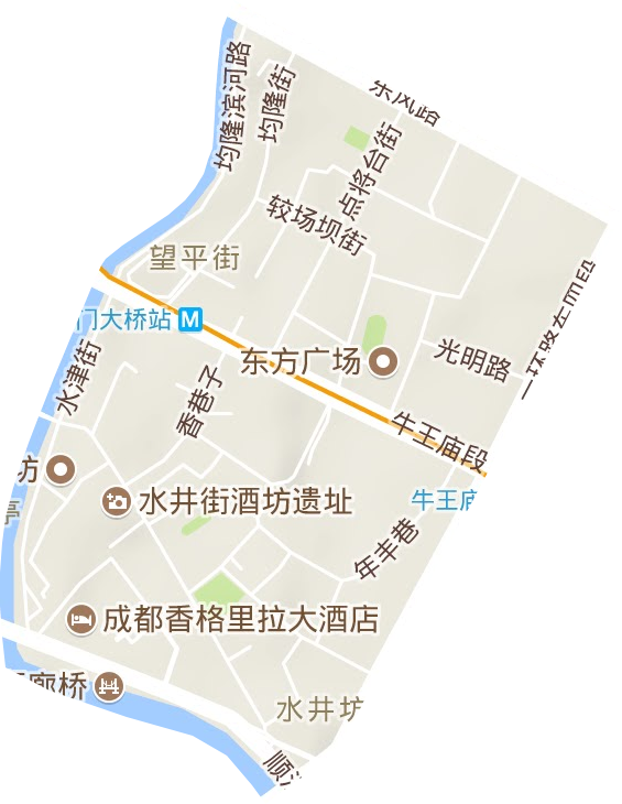 水井坊街道地形圖