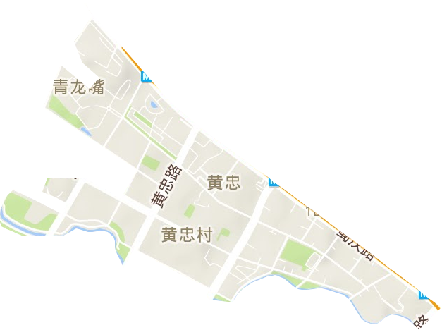 黃忠街道地形圖