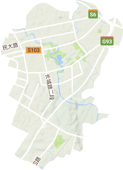 西航港街道地形圖