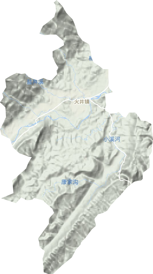 火井鎮(zhèn)地形圖