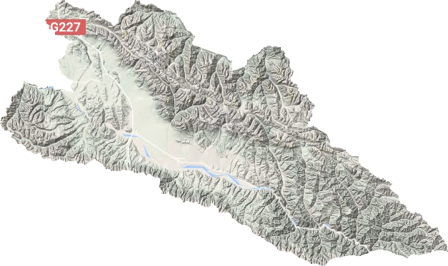 門源回族自治縣地形圖